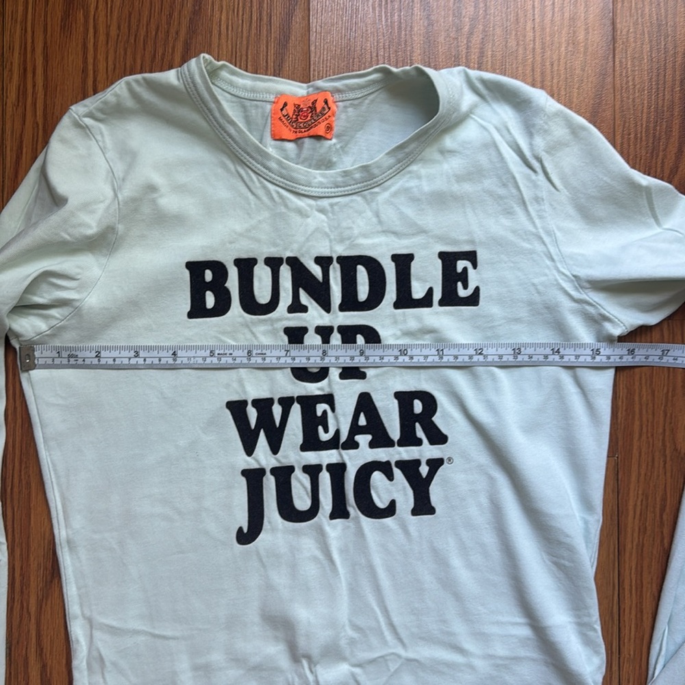 juicy couture long sleeve top tshirt tee size small S - Picture 3 of 10